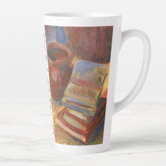 Stillleben mit Büchern zum Lesen Milchtasse (Rechts)