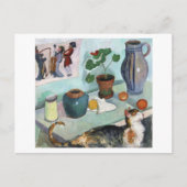 Stillleben mit Cat August Macke Postcard Postkarte (Vorderseite)