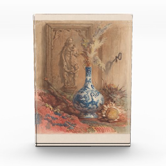Stillleben mit chinesischer Vase und getrockneter  Fotoblock (Vorderseite)