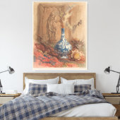 Stillleben mit chinesischer Vase und getrockneter  Leinwanddruck (Insitu (Schlafzimmer))