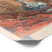 Stillleben mit chinesischer Vase und getrockneter  Poster (Ecke)