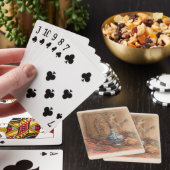 Stillleben mit chinesischer Vase und getrockneter  Spielkarten (In Situ)
