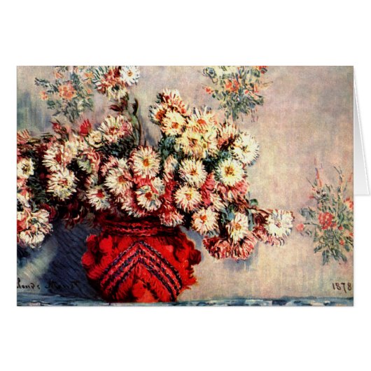 Stillleben mit Chrysanthemen von Claude Monet (Vorderseite (Horizontal))
