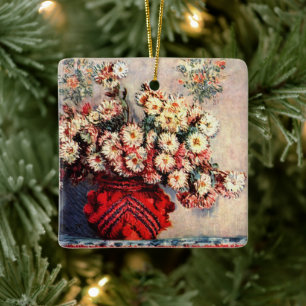 Stillleben mit Chrysanthemen von Claude Monet Keramikornament