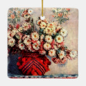 Stillleben mit Chrysanthemen von Claude Monet Keramikornament (Rückseite)