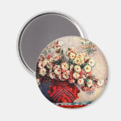 Stillleben mit Chrysanthemen von Claude Monet Magnet (Vorderseite/Rückseite)