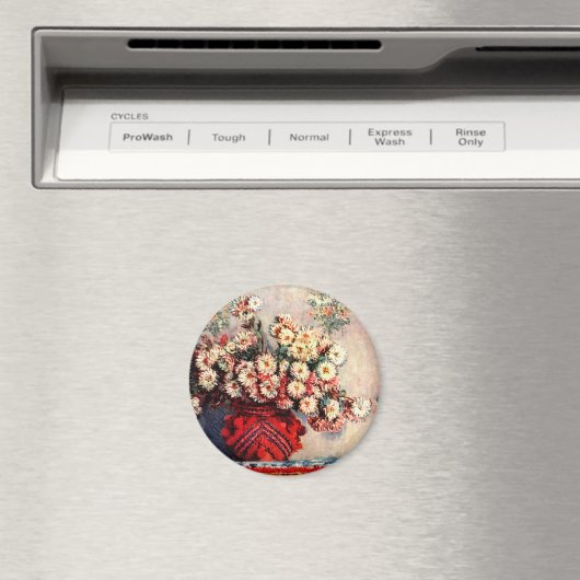 Stillleben mit Chrysanthemen von Claude Monet Magnet (In Situ (Geschirrspüler))