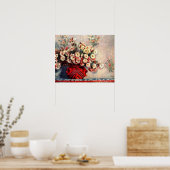 Stillleben mit Chrysanthemen von Claude Monet Poster (Küche)