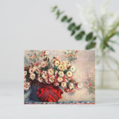 Stillleben mit Chrysanthemen von Claude Monet Postkarte (Stehend Vorderseite)
