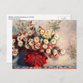 Stillleben mit Chrysanthemen von Claude Monet Postkarte (Vorne/Hinten)