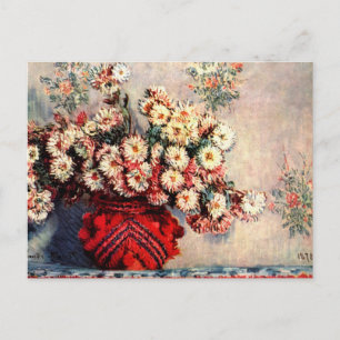 Stillleben mit Chrysanthemen von Claude Monet Postkarte