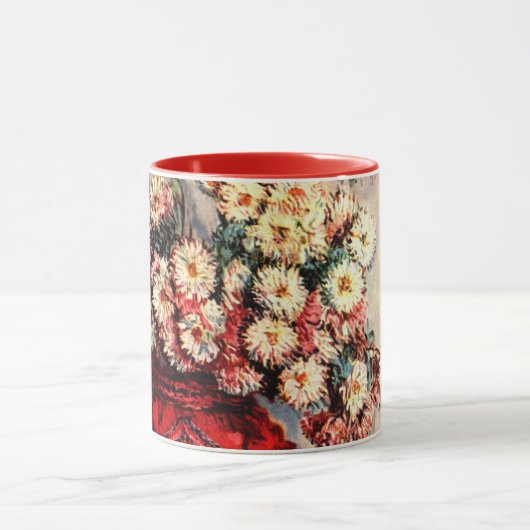 Stillleben mit Chrysanthemen von Claude Monet Tasse (Zentrum)