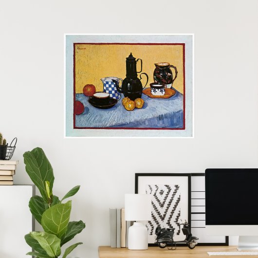 Stillleben mit Coffee Pot von Vincent Van Gogh Poster (Heimbüro)