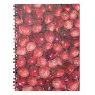 Stillleben mit Cranberries Notizblock