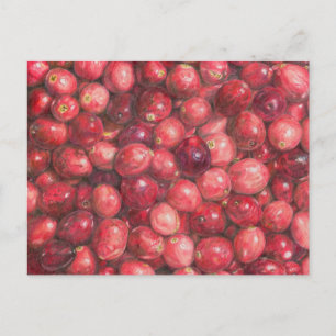 Stillleben mit Cranberries Postkarte