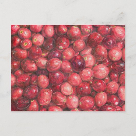 Stillleben mit Cranberries Postkarte (Vorderseite)