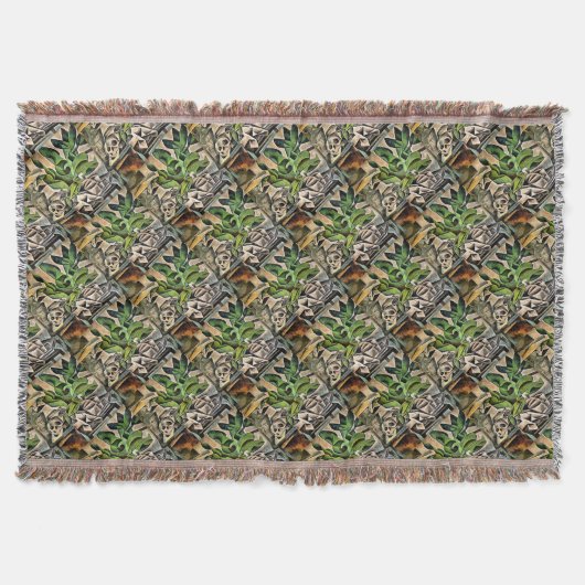 Stillleben mit Cranium Geometric Vanitas Art Decke (Vorderseite)