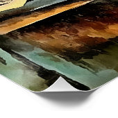 Stillleben mit Cranium Geometric Vanitas Art Poster (Ecke)