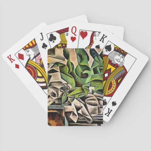 Stillleben mit Cranium Geometric Vanitas Art Spielkarten (Rückseite)