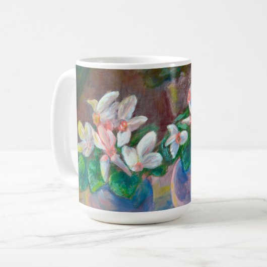 Stillleben mit Cyclamen Kaffeetasse (Vorderseite Links)
