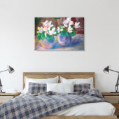 Stillleben mit Cyclamen Leinwanddruck (Insitu (Schlafzimmer))