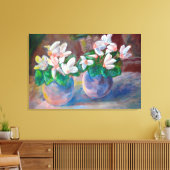 Stillleben mit Cyclamen Leinwanddruck (Insitu (Wohnzimmer))
