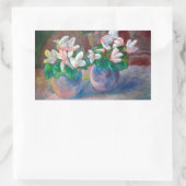 Stillleben mit Cyclamen Rechteckiger Aufkleber (Tasche)