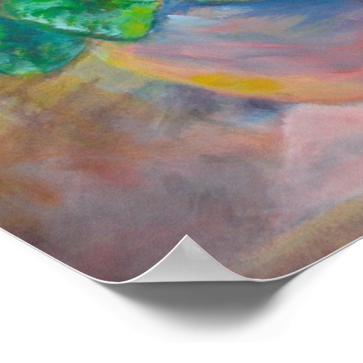 Stillleben mit Cyclamen Reproduction Poster (Ecke)