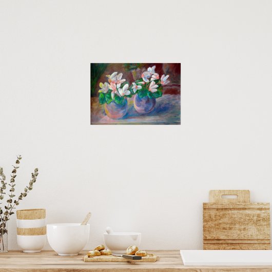 Stillleben mit Cyclamen Reproduction Poster (Küche)