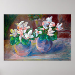 Stillleben mit Cyclamen Reproduction Poster