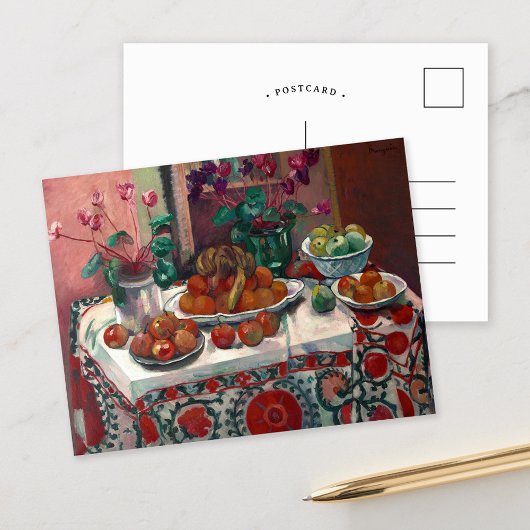 Stillleben mit Cyclamens | Henri Manguin Postkarte