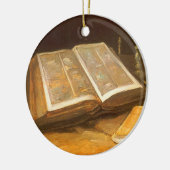 Stillleben mit der Bibel von Vincent van Gogh Keramikornament (Links)
