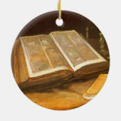 Stillleben mit der Bibel von Vincent van Gogh Keramikornament (Hinten)