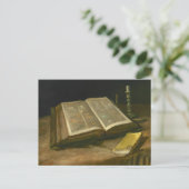 Stillleben mit der Bibel von Vincent Van Gogh Postkarte (Stehend Vorderseite)