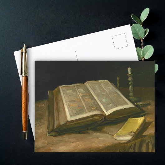 Stillleben mit der Bibel von Vincent Van Gogh Postkarte