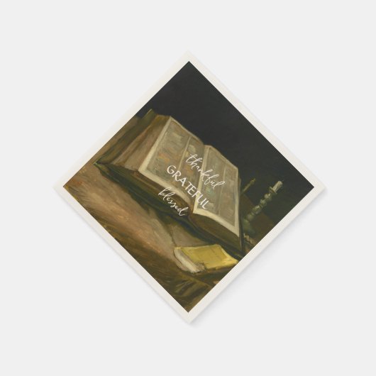 Stillleben mit der Bibel von Vincent Van Gogh Serviette (Ecke)