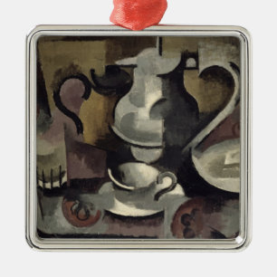 Stillleben mit drei Griffen Silbernes Ornament