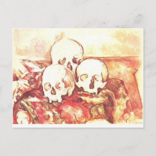 Stillleben mit drei Schädeln Postkarte (Vorderseite)