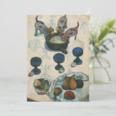 Stillleben mit drei Welpen | Paul Gauguin (Stehend Vorderseite)