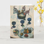 Stillleben mit drei Welpen | Paul Gauguin Karte (Gelbe Blume)