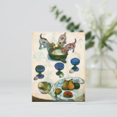 Stillleben mit drei Welpen, Paul Gauguin Postkarte (Stehend Vorderseite)