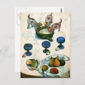 Stillleben mit drei Welpen, Paul Gauguin Postkarte (Vorne/Hinten)
