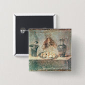 Stillleben mit Eiern und Drosseln Button (Vorne & Hinten)