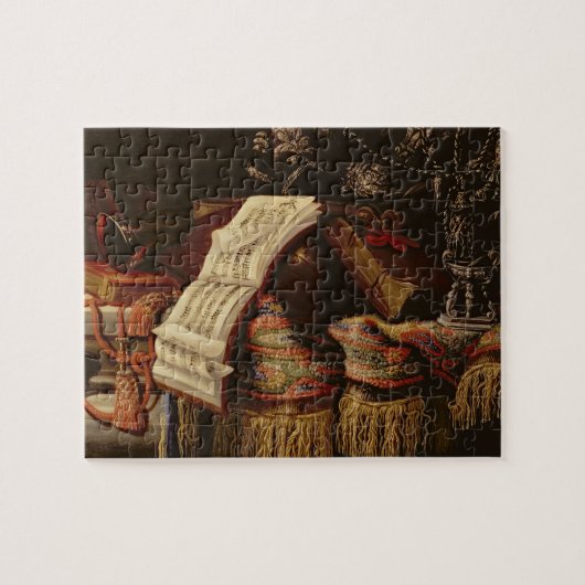 Stillleben mit einem Buch der Noten Puzzle (Horizontal)
