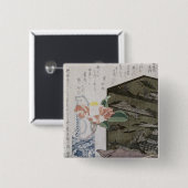 Stillleben mit einem Camelia, c.1820 Button (Vorne & Hinten)