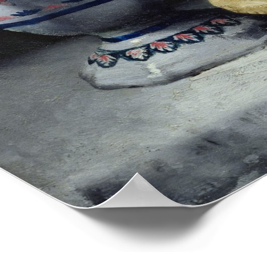 Stillleben mit einem Granatapfel Poster (Ecke)