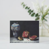 Stillleben mit einem Granatapfel Postkarte (Stehend Vorderseite)