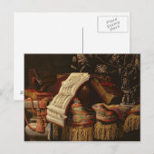 Stillleben mit einem Heft Noten Postkarte (Vorne/Hinten)
