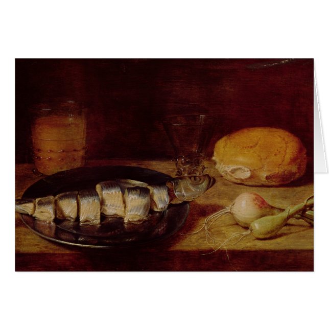 Stillleben mit einem Hering (Vorderseite (Horizontal))