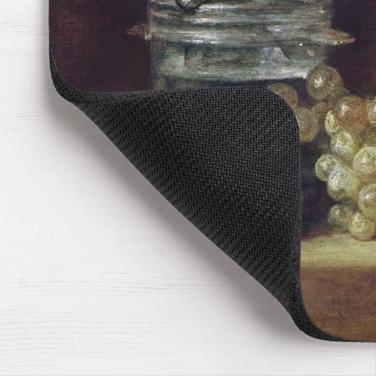 Stillleben mit einem Korb der Pfirsiche Mousepad (Ecke)